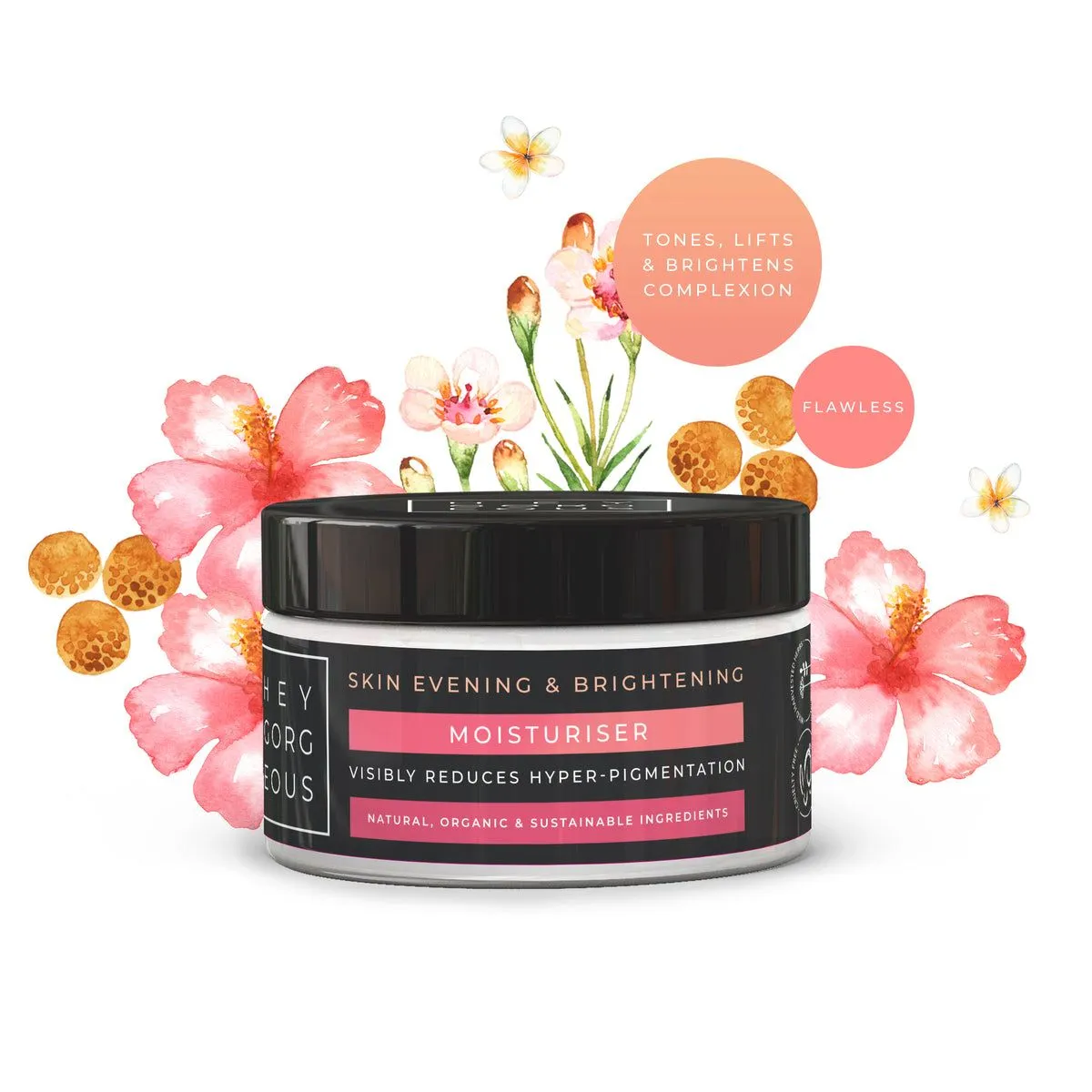 Hey Gorgeous, Skin Evening & Brightening Moisturiser,100g