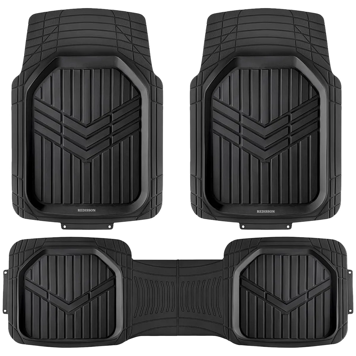 Deluxe Universal Car Floor Mats, Deep Dish All Weather Trimmable Car Mat