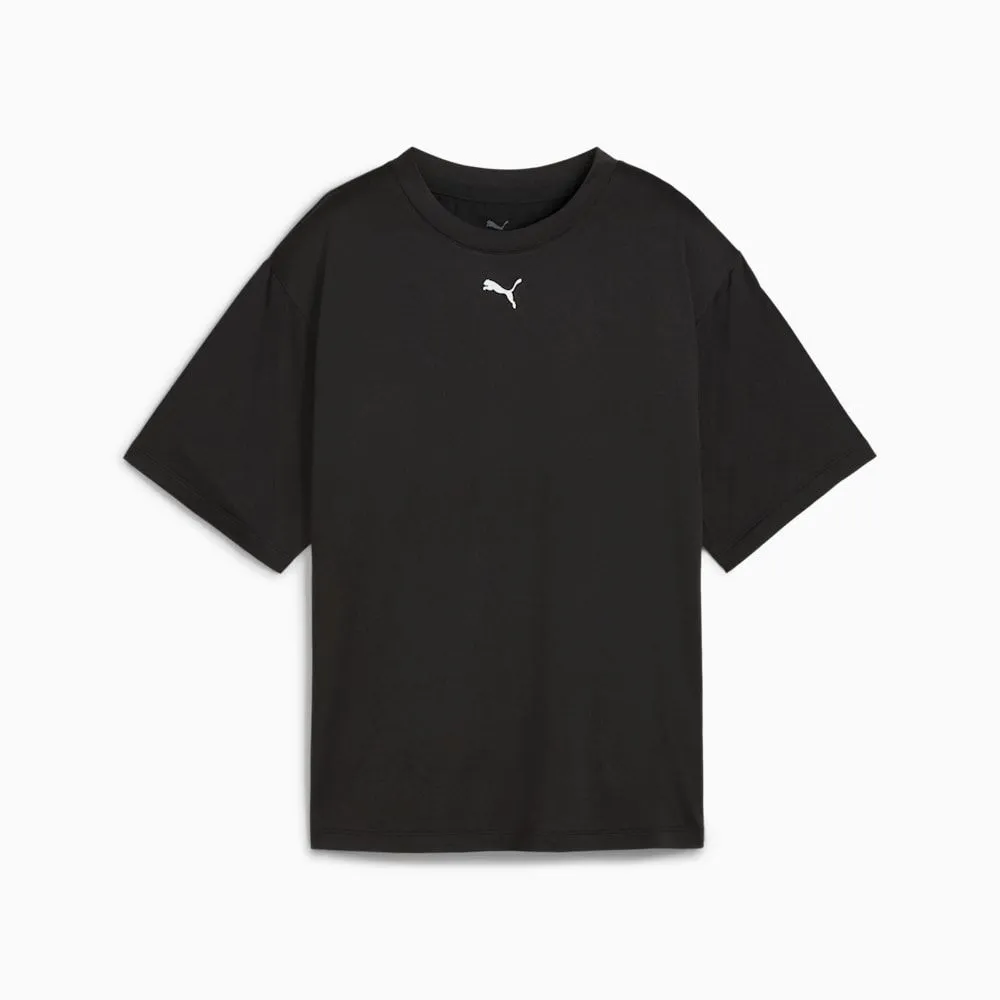 Puma Women's Essential Relaxed Training Short Sleeve T-Shirt - Black