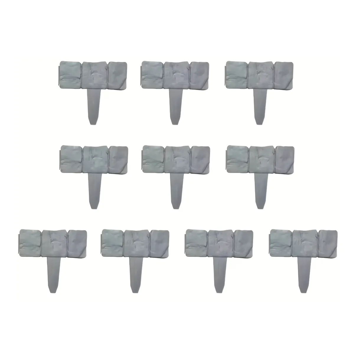 Stone-Style Lawn & Flower Bed Edging Border Panels - 10-Piece Set