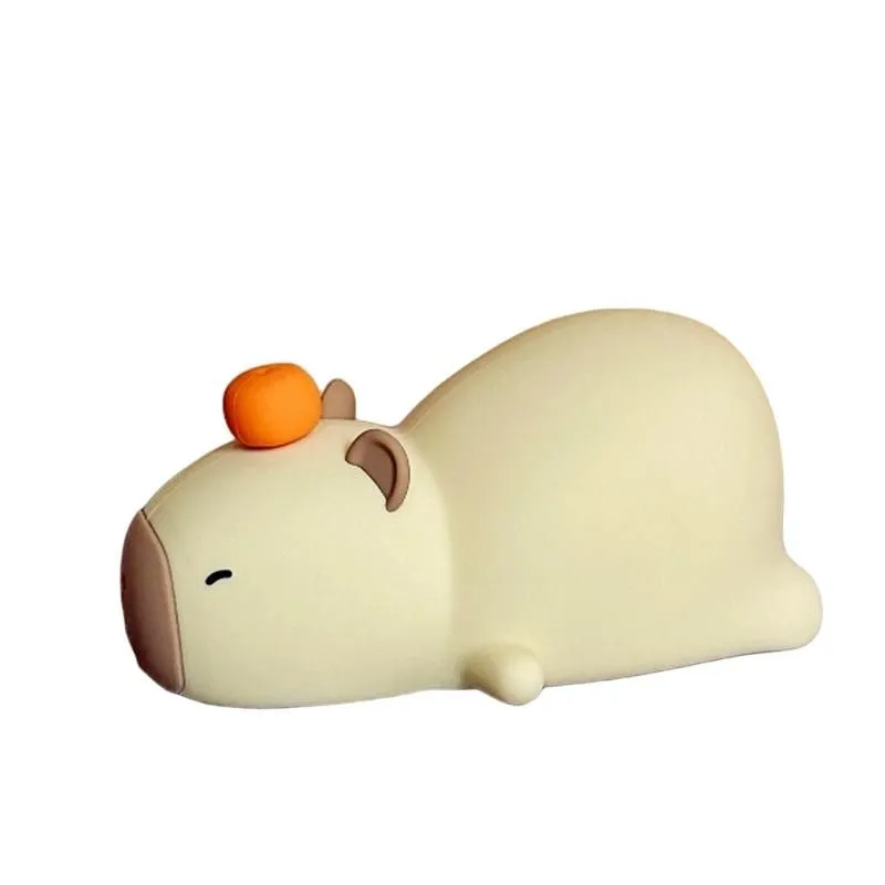 Lying Capybara Night Light Silicone Tap Bedroom Ambient Light