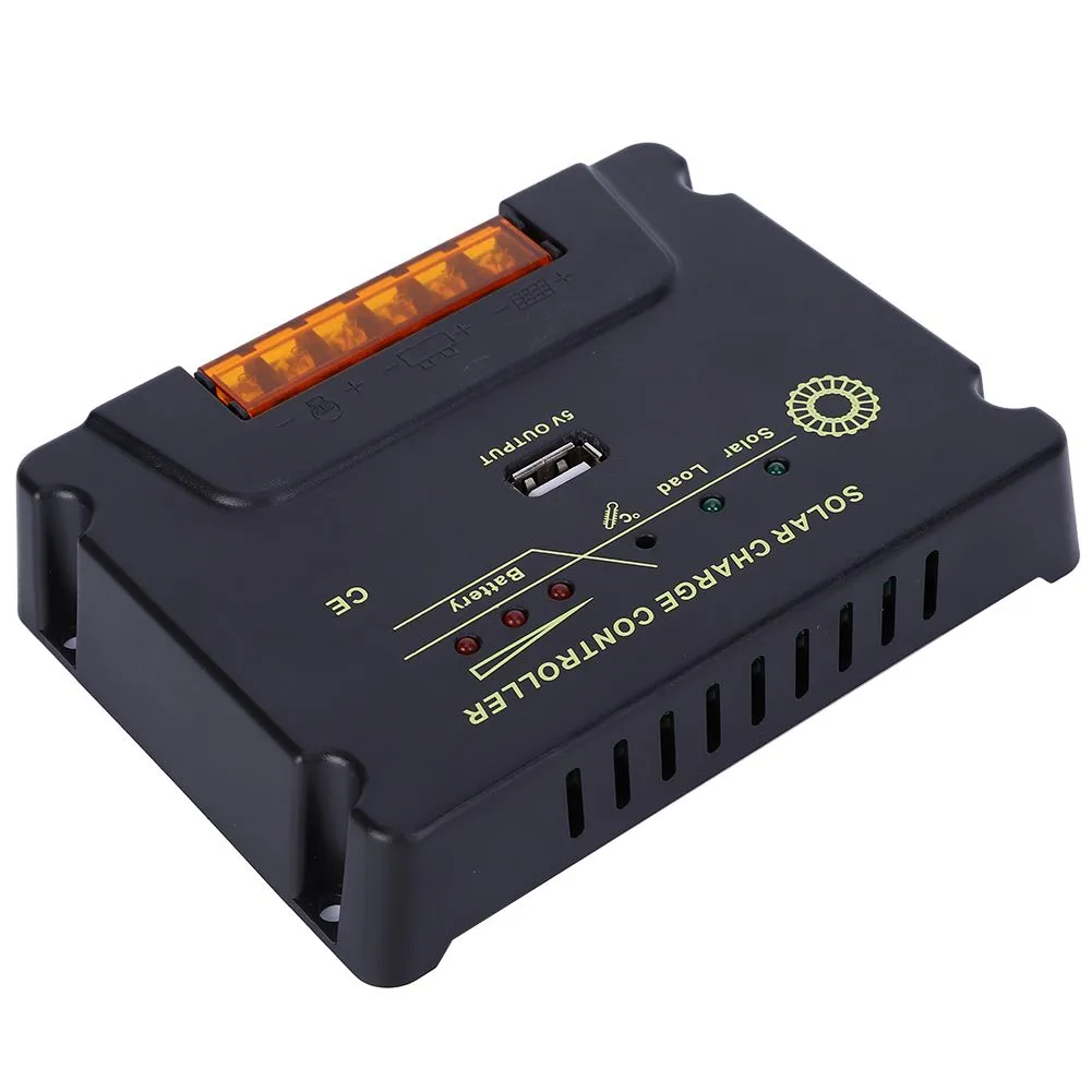 MPPT Solar Charge Controller 20A 12V 24V LCD for RV Battery