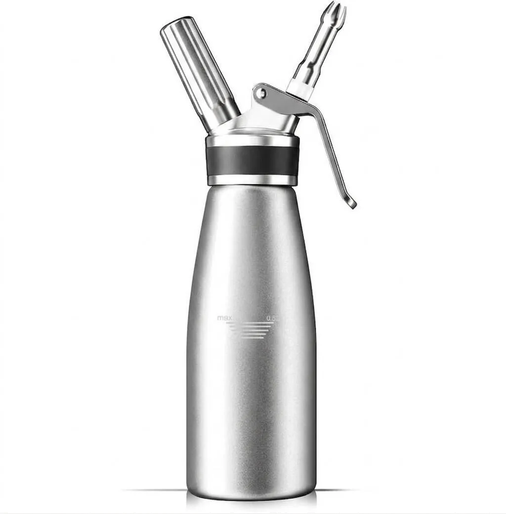 500ml Aluminum Whipped Cream Dispenser with Tips