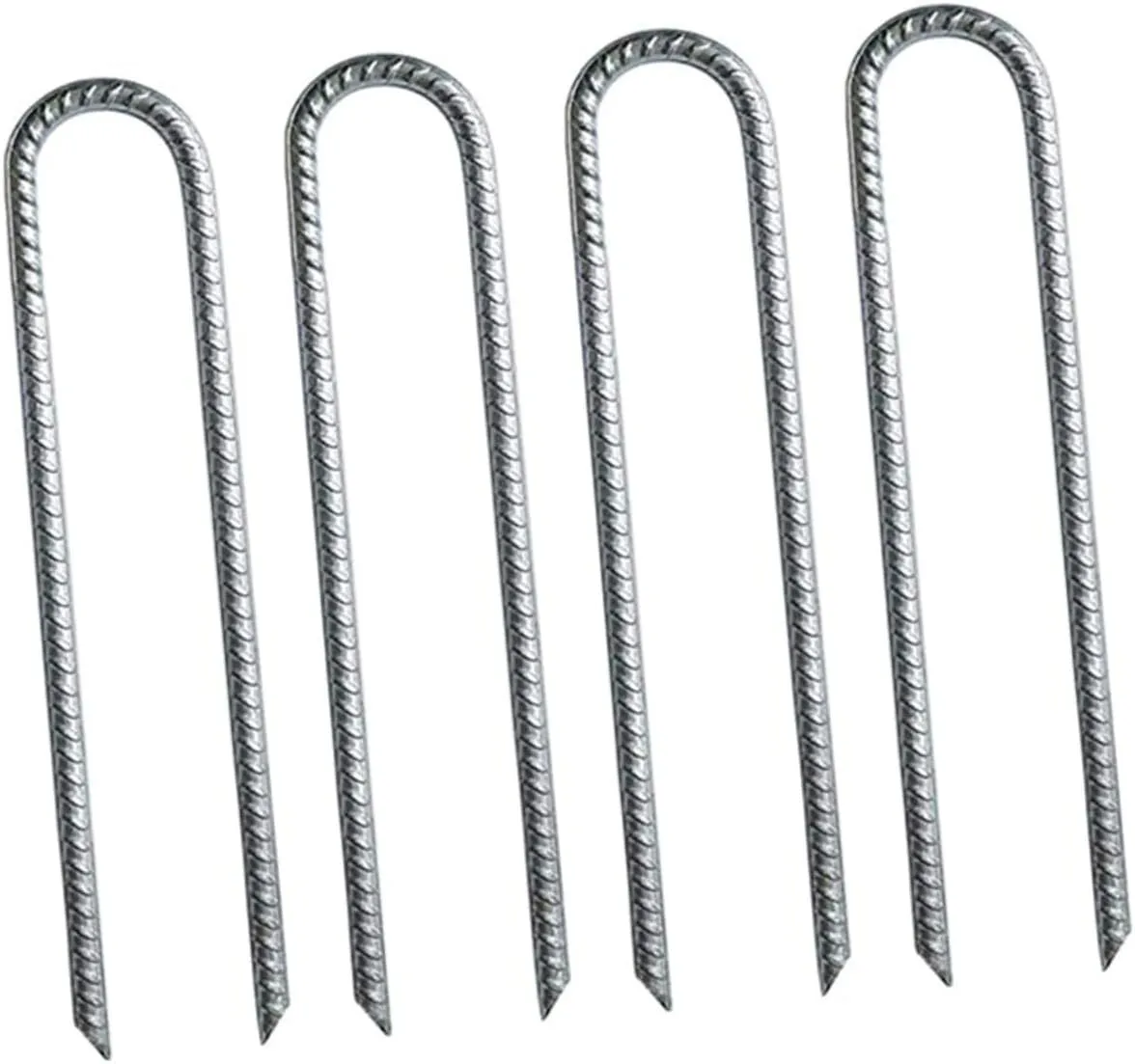 4pcs Galvanized Steel Tent Stake Durable Ground Nails for Camping Canopy