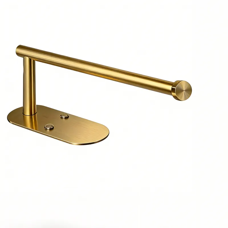 No need for drilling Stainless steel Wall Mounted Toilet Paper Holder - Gold
