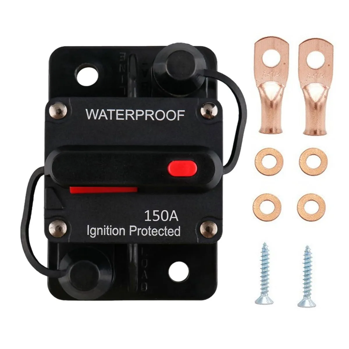 150 Amp Circuit Breaker with Manual Reset for Boat Trolling Motor Plug