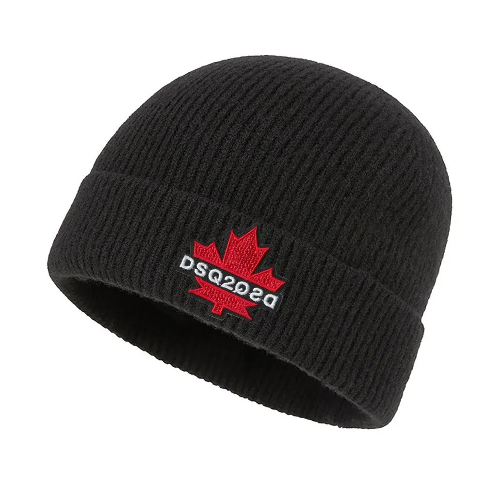 DSQ2 Unisex Beanie for Men and Women Knit Hat Winter Beanies - Black