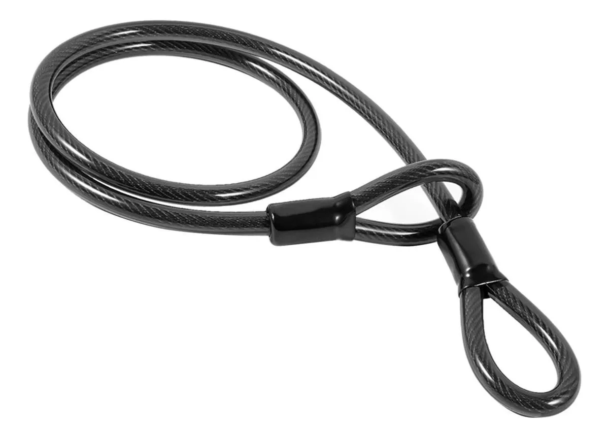 New 12mm Flexible Braided Steel Bicycle Cable - Black