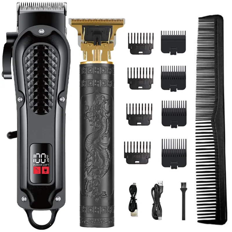 2Piece/Set Professional Hair Clipper Trimmer Set for Men with a Comb