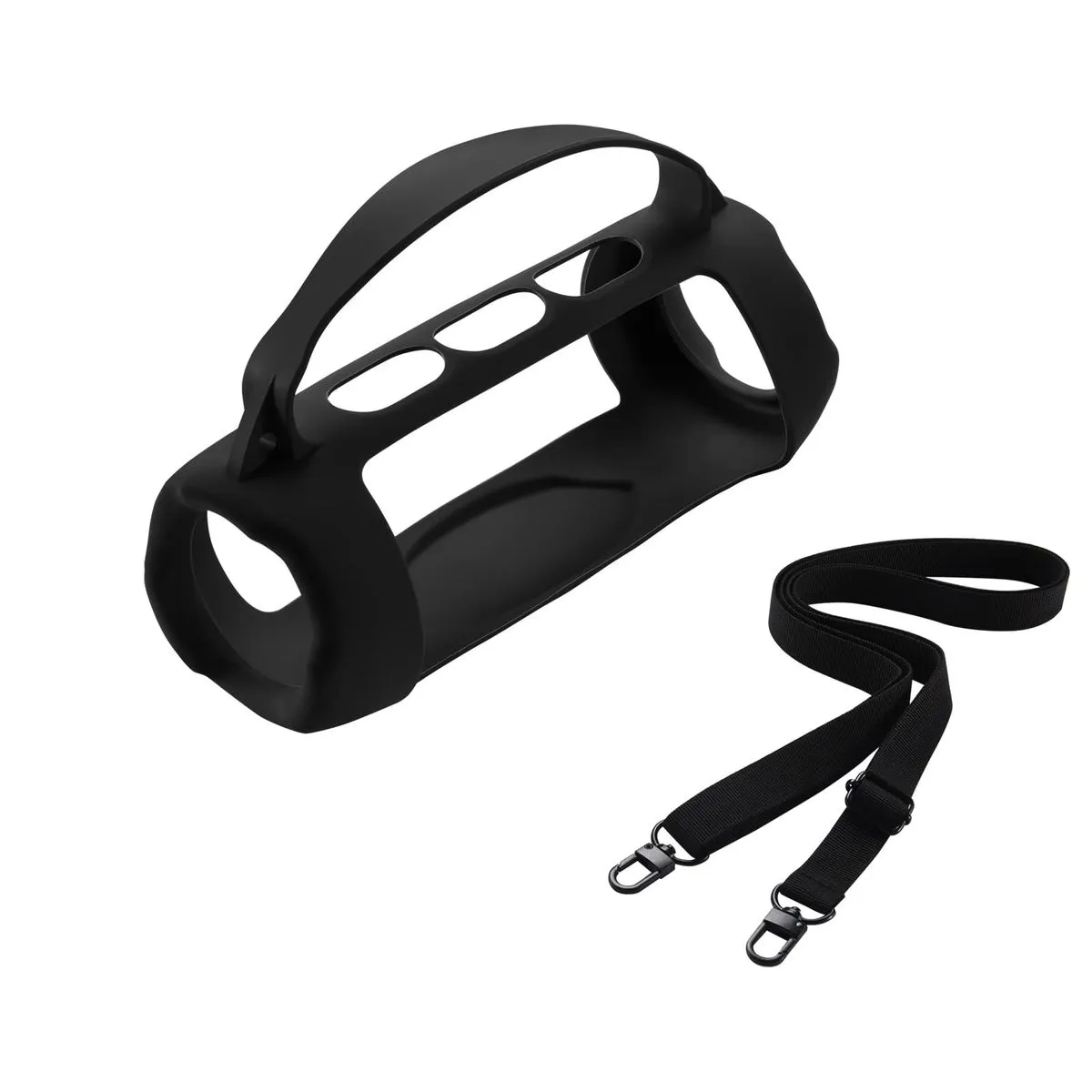 Silicone Protective Case Compatible with JBL Charge 5 Wi-Fi Speaker - Black