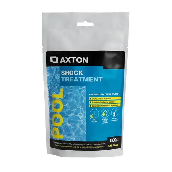 Axton Shock Treatment 500g Fast Acting Pool Shock Chlorine Granules