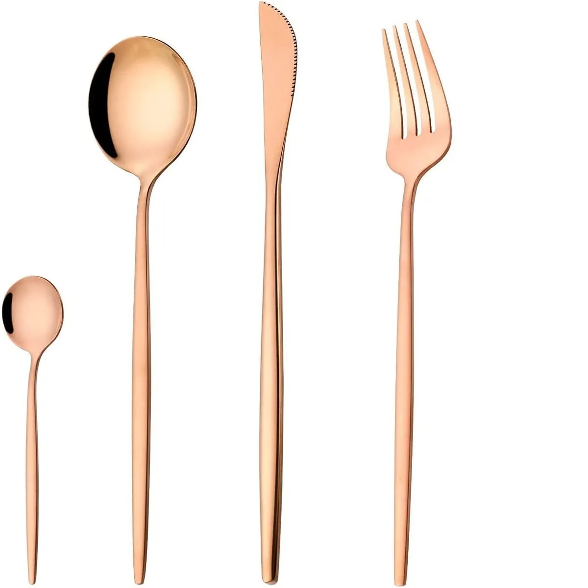 Deal 24 Piece Stainless Steel Cutlery Set - rose gold