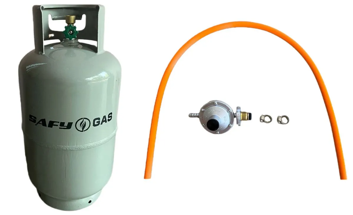 Empty Gas Cylinder 7kg & Regulator & Hose Pipe