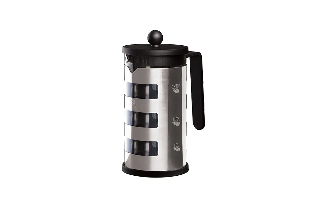 Berlinger Haus 1000ml Stainless Steel & Glass Coffee Tea Plunger - Black