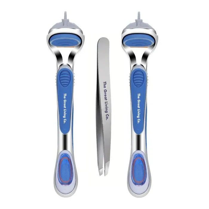 The Great Living Co. Gillette Fusion5 Compatible Razor Handle-2 Pcs & Plier