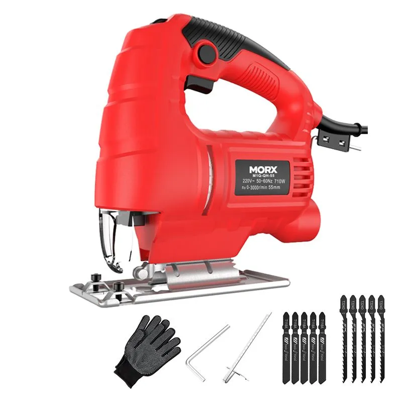 MORX Jig saw 710 W, 10 blades, 3000cpm, 6 adjustable speeds 4 cutting modes
