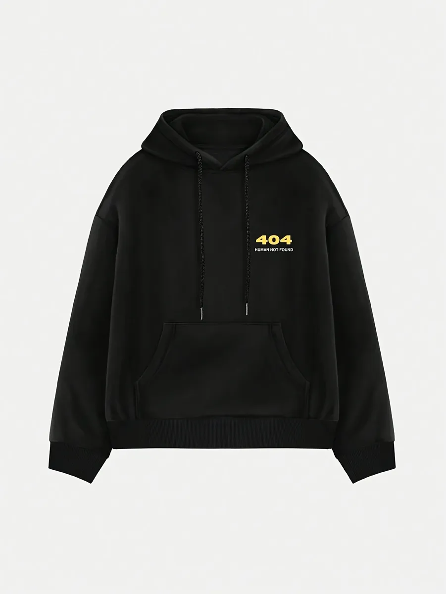 Tread Treasure-Men's Casual Hoodie with Letter & Number Print