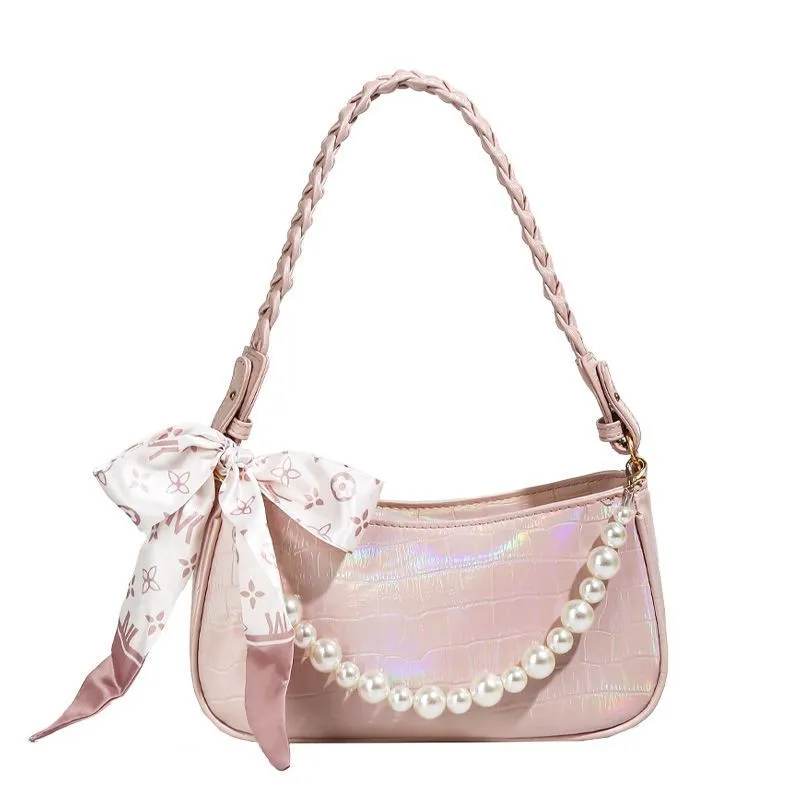 Niche Laser Pink Underarm Bag Women Fashion Handbag