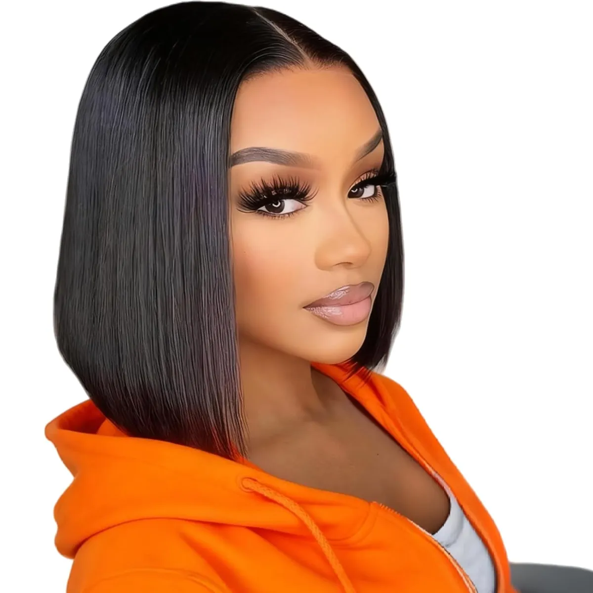 Emma 8 inch Bob Wig Human Hair 13x4 HD Lace Frontal Straight Lace Front Wig