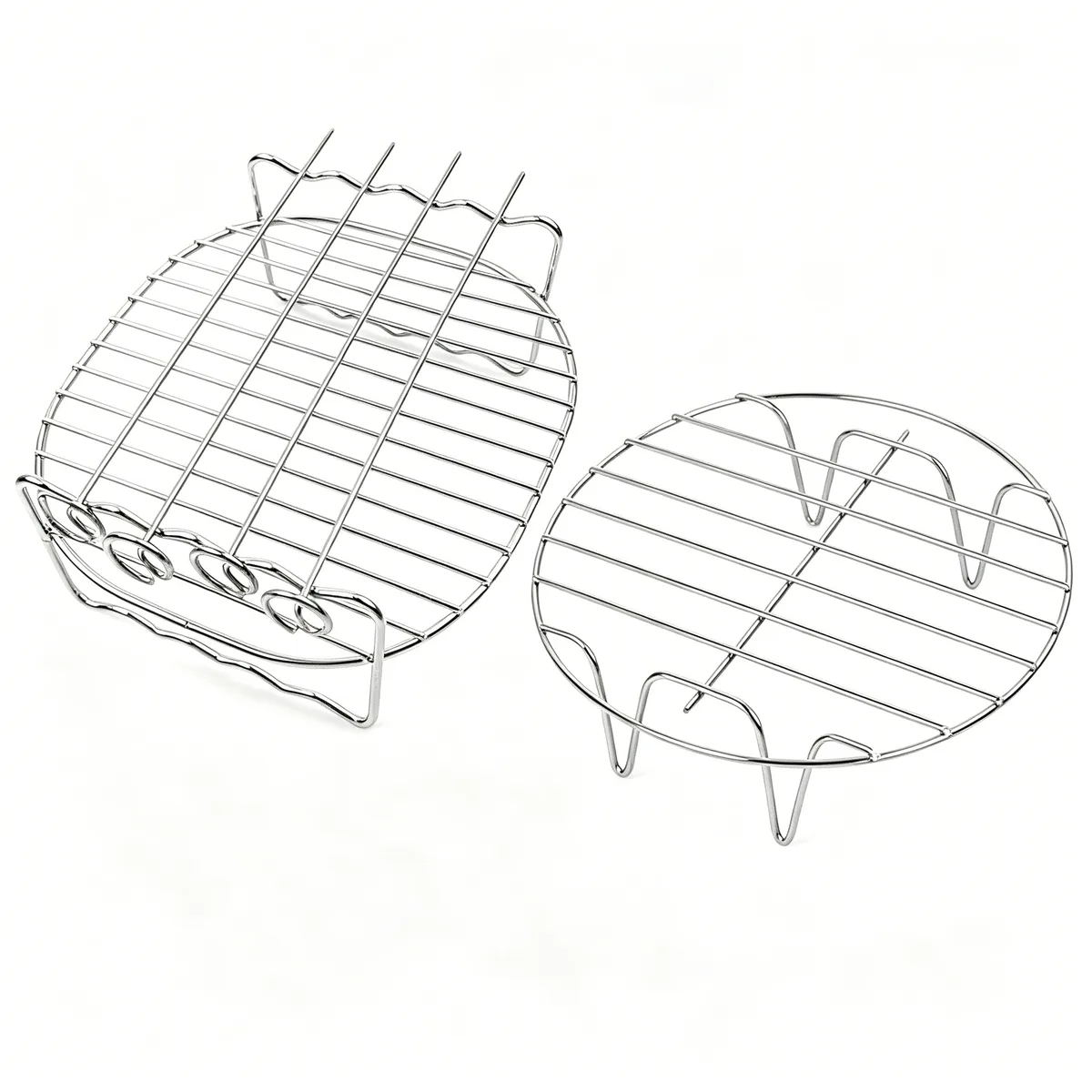 Air Fryer Grill Set - 17.5cm Multi Functional Double Layer Grill Rack