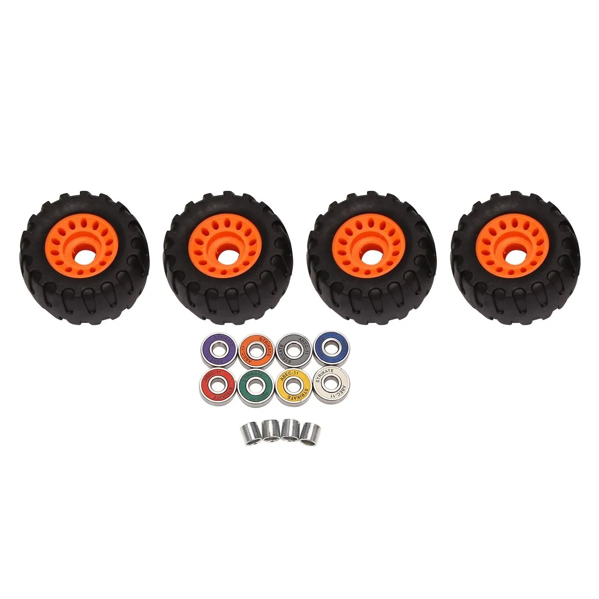 All Terrain Off Road Skateboard Longboard Wheels (Set of 4 Contains Bearing