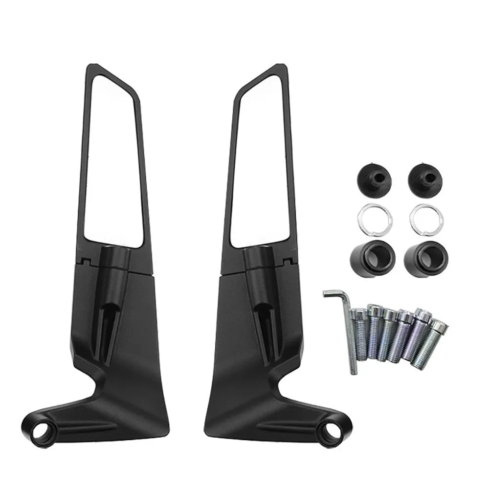 1 Pair of Motorcycle Modified Rearview Mirrors, Foldable Reflectors