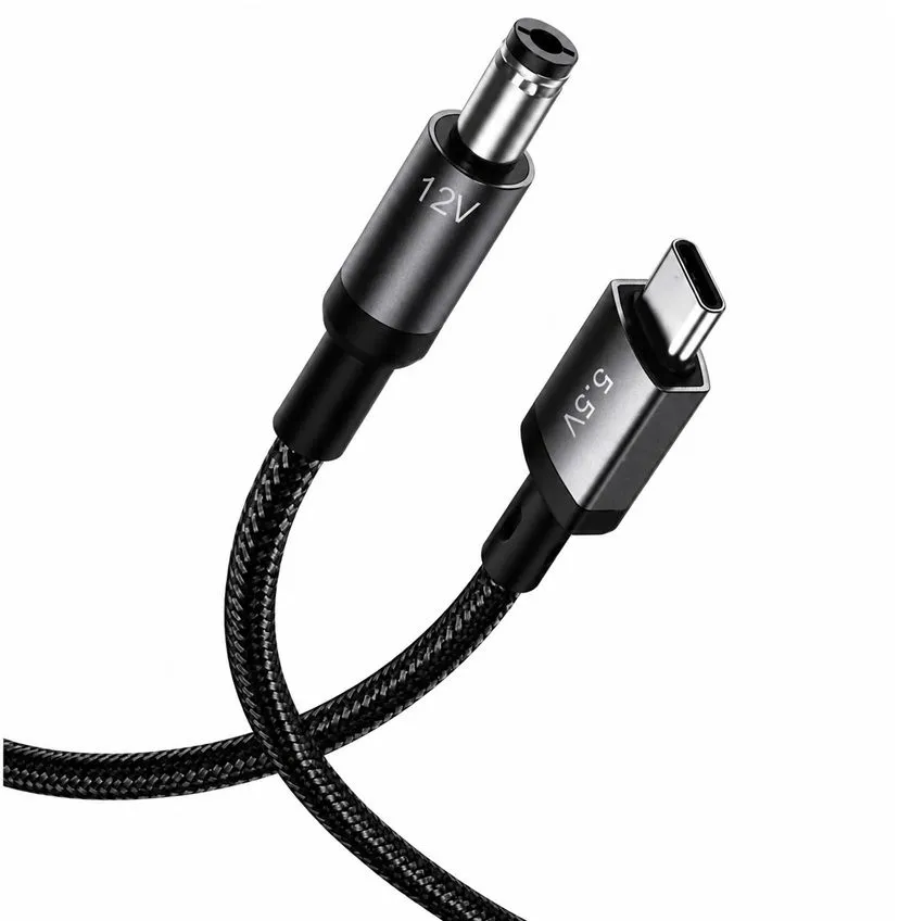 USB-C to DC 5.5mm Power Cable - 12V Fast Charging Adapter Cable for Routers