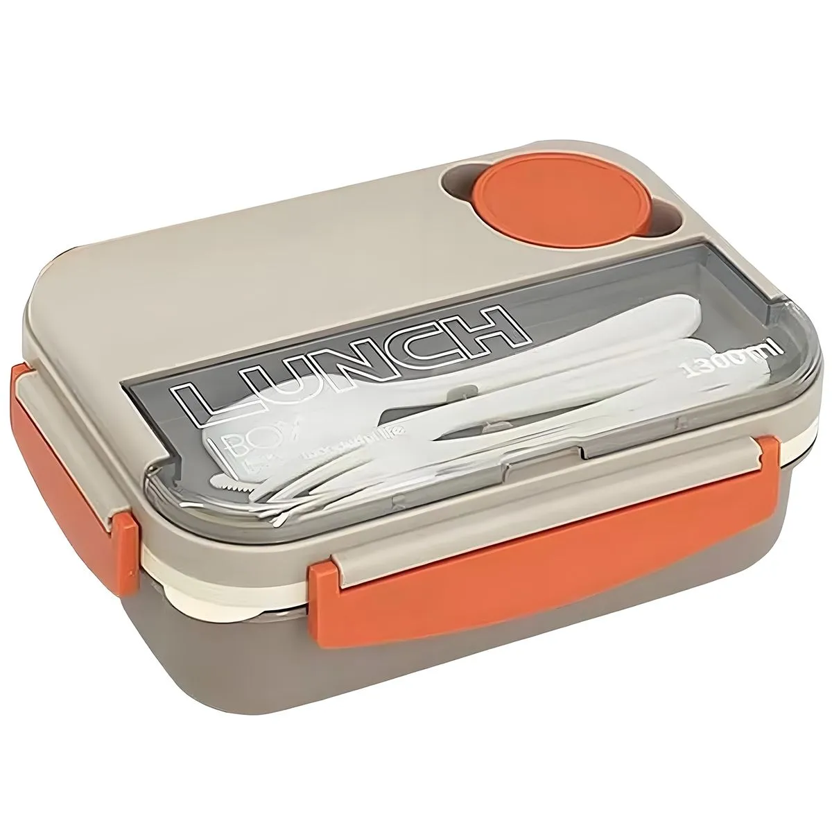 1300ml Lunch Box Bento Box Adults Kids Leakproof & Spoon Fork Knife