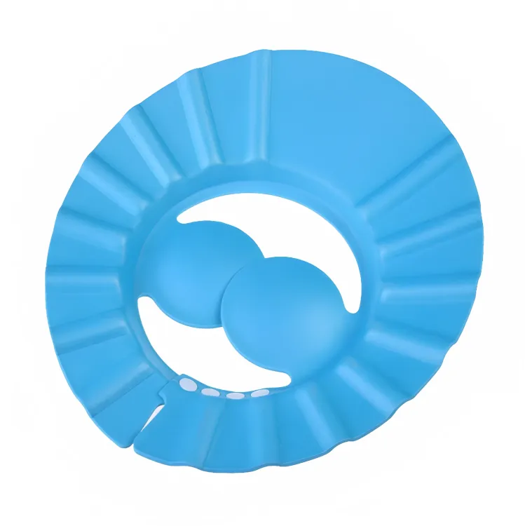 Multifunctional Baby Face Protection Bathing Cap - Blue