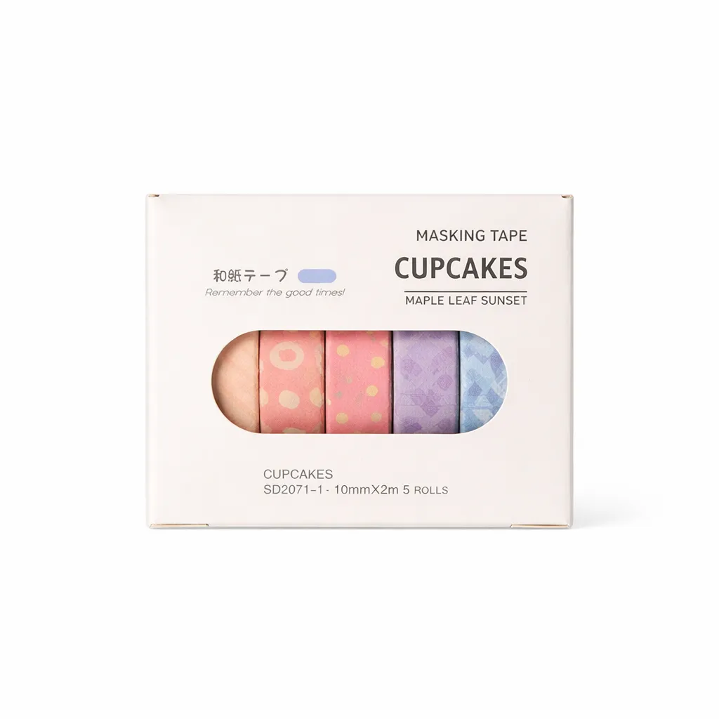5 Piece - Decorative Arts & Crafts Masking Tape Set - Blue, Pink
