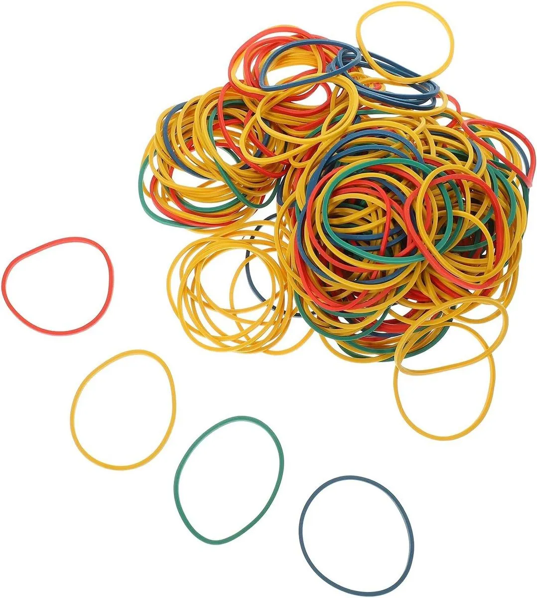 Colorful Rubber Rings 200G Pack Elastic Rubber Bands for Office Supplies