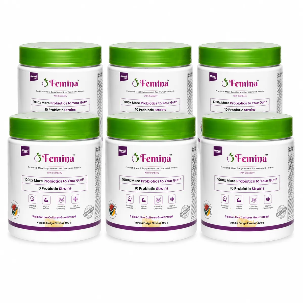 Femina Probiotics Meal Vanilla-Fudge (400g x 6)