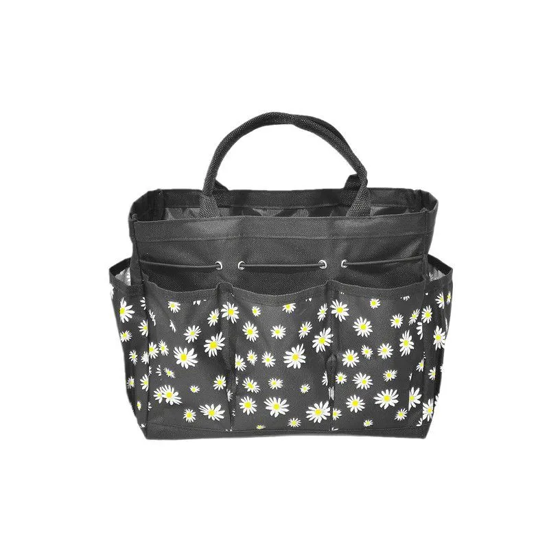 Gardening multifunctional printing tool sundries storage bag - Black