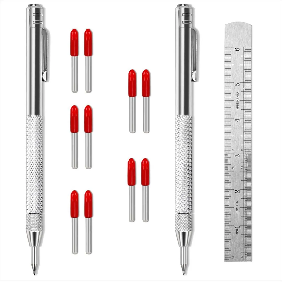2 Pack Tungsten Carbide Tip Scriber Tool Metal Compatible with Universal