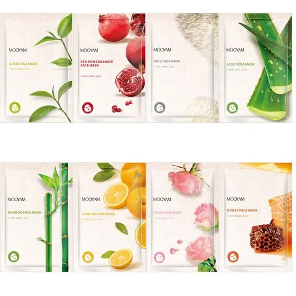 Facial Mask Sheets (Combo of 10 Pack) Ideal for Women & Men