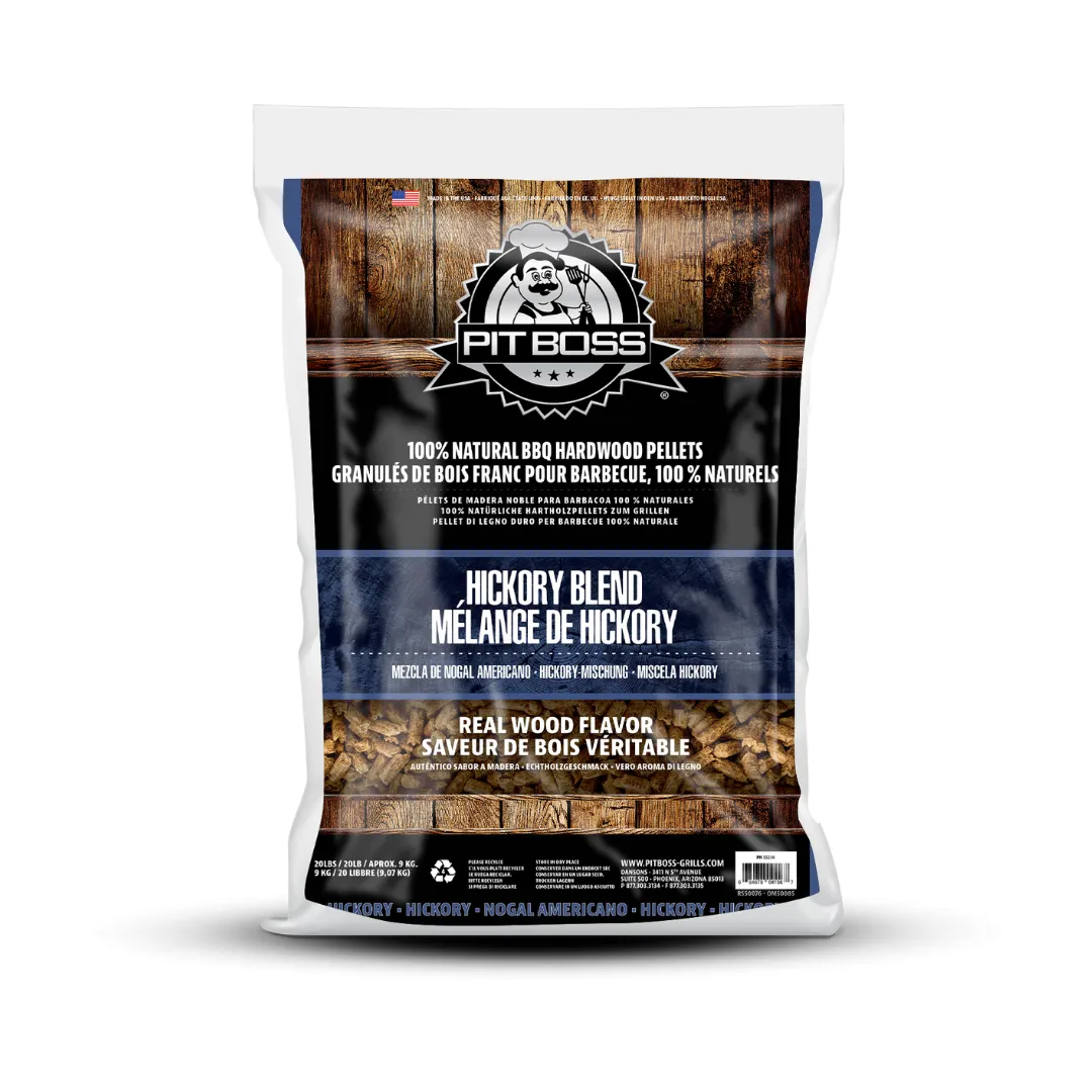 Pit Boss Hickory Blend Hardwood BBQ/Braai Wood Pellets 9kg