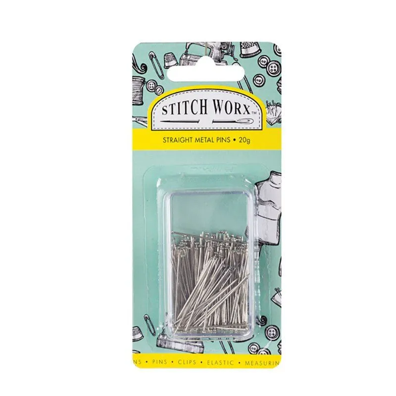 Pins - Straight - Flat-head - Metal - Silver - 20g