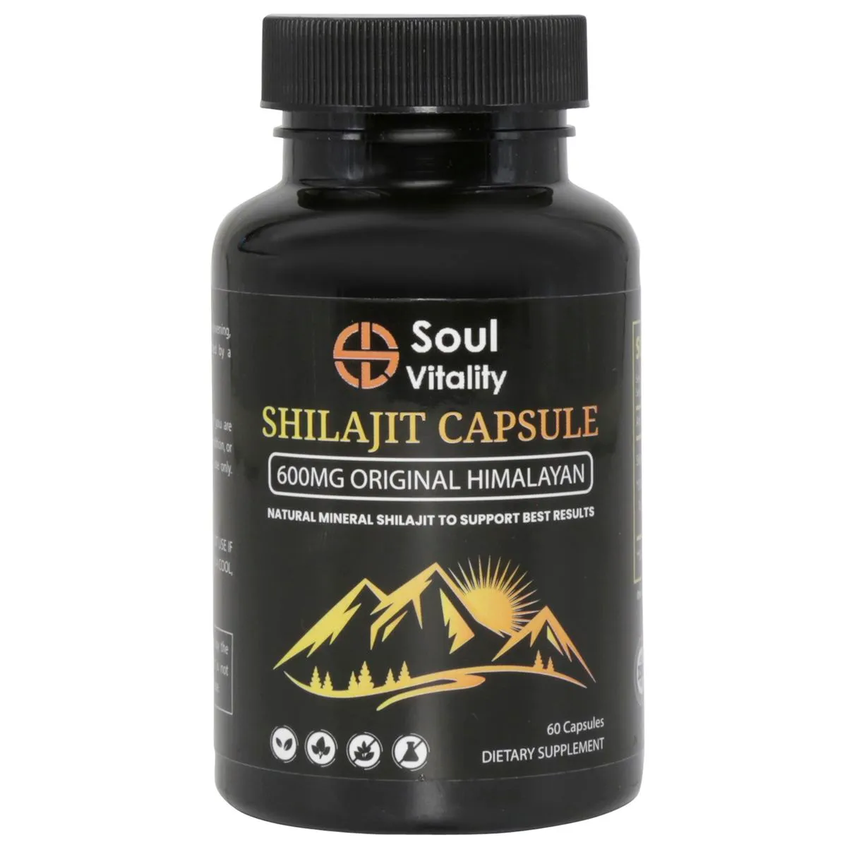 Soul Vitality Shilajit Capsule with 600mg Original Himalayan - 60 Capsules