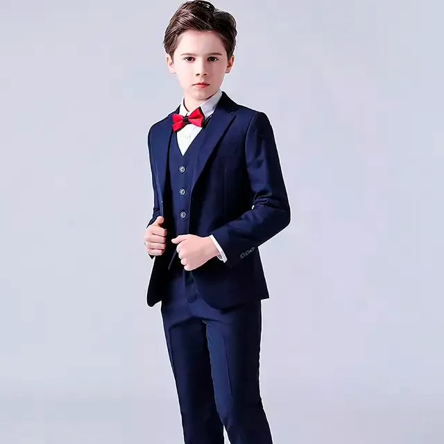 3 Piece Boys Navy suit set