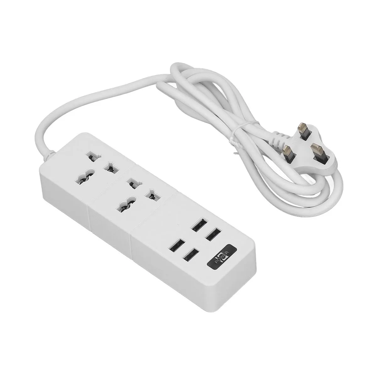 Power Strip with USB, 2500W Extension Cord, Multi Function Small White