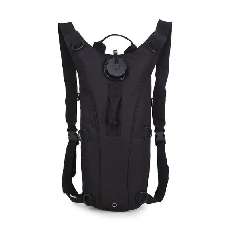 3L Tactical Outdoor Hydration Backpack with Water Bladder - 900D Oxford - Black