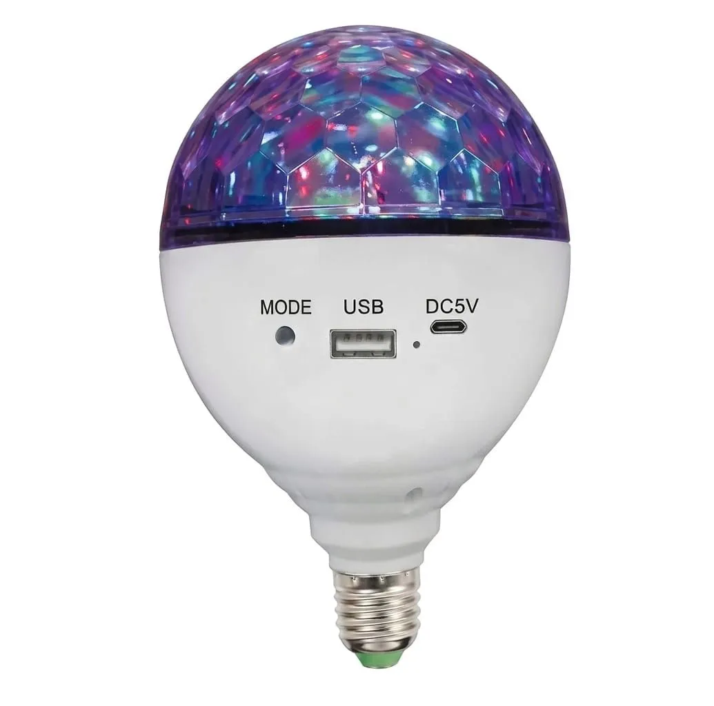 Mini RGB LED Rotating Disco Ball Stage Light with Remote