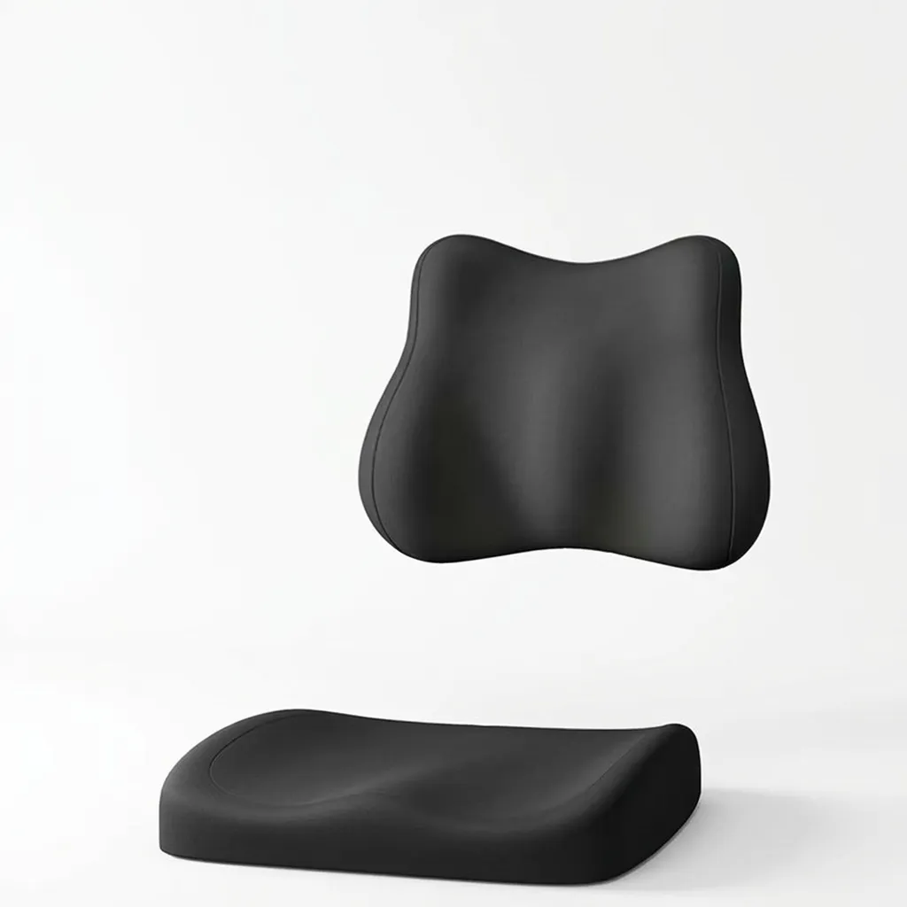 Koirerooy Memory Seat Lumbar Pad, Sedentary Waist Pad, Rear Cushion - Black
