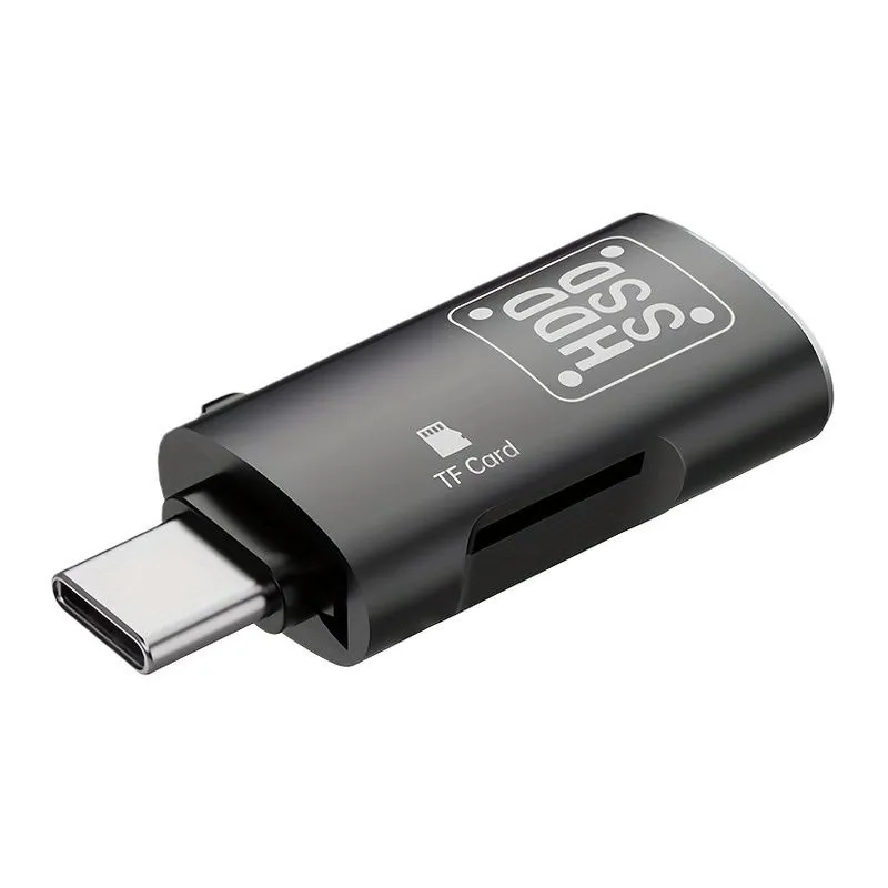 USB-C 3.0 OTG MicroSD Card Reader Adapter, Compatible with Type-C Devices - Black