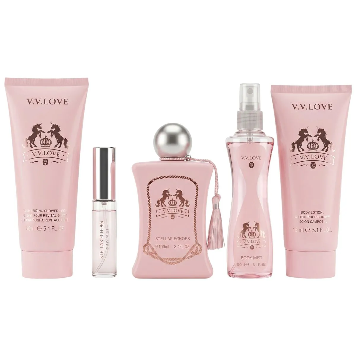 5 Piece Premium Luxury Gift Set V.V.LOVE Stellar Echoes Eau de Parfum 100ml