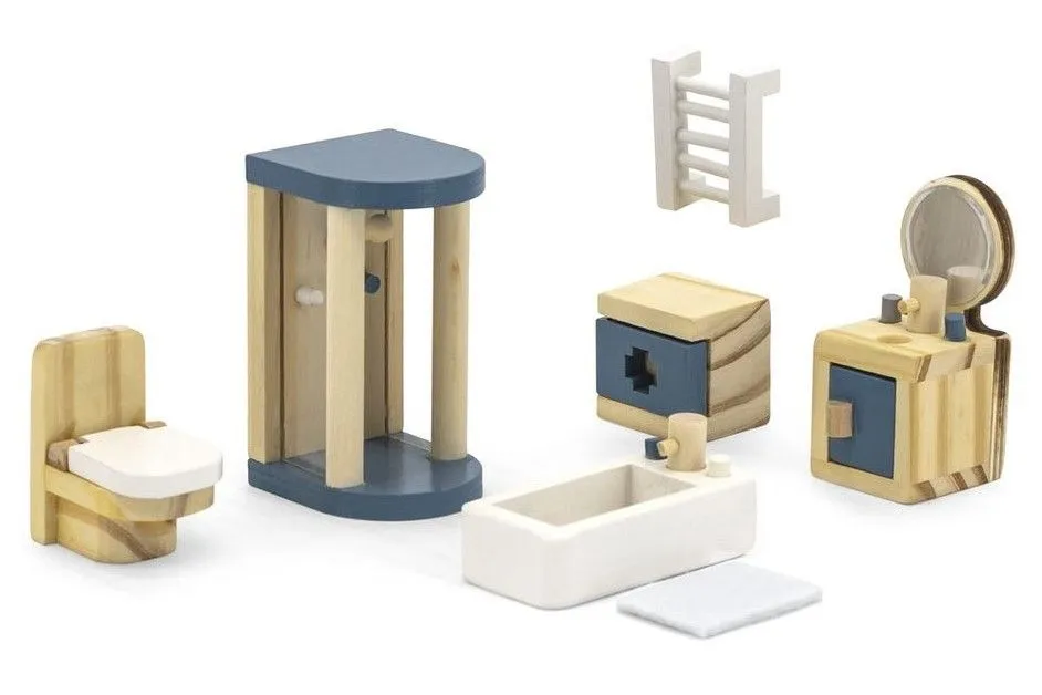 Dollhouse Furniture Bathroom Play Set