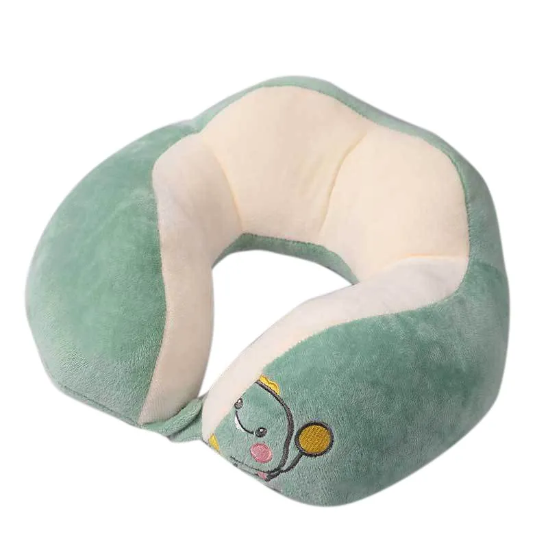 Cartoon U Shaped Travel Neck Pillow Dinosaur Design