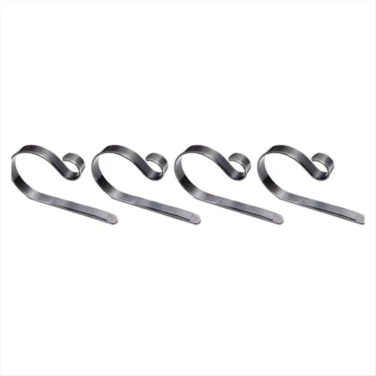 4pcs Christmas Fireplaces Hook Slip Stocking Holder Metal Hooks Home Table