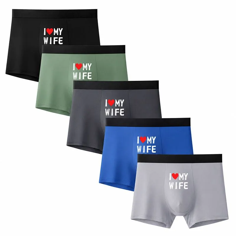 OYY Smooth Men's Underwear Elastic Waist 5 Pack Boxer Briefs-No Ride Up