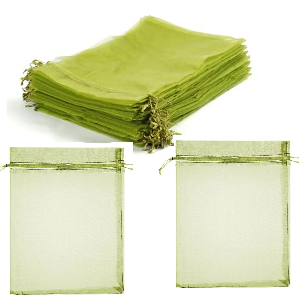 50 Pairs Protection Bags, 6×9 Inches Green Nets for Fruit Tree